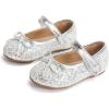imageOtter MOMO ToddlerLittle Girls Mary Jane Ballerina Flats Size 13 Shoes Slipon School Party Dress ShoesD701silver