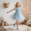imageOtter MOMO ToddlerLittle Girls Mary Jane Ballerina Flats Size 13 Shoes Slipon School Party Dress ShoesD716blue