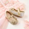 imageOtter MOMO ToddlerLittle Girls Mary Jane Ballerina Flats Size 13 Shoes Slipon School Party Dress ShoesD728gold