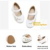 imageOtter MOMO ToddlerLittle Girls Mary Jane Ballerina Flats Size 13 Shoes Slipon School Party Dress ShoesDf11white