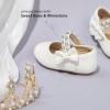 imageOtter MOMO ToddlerLittle Girls Mary Jane Ballerina Flats Size 13 Shoes Slipon School Party Dress ShoesDf12white
