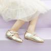 imageOtter MOMO ToddlerLittle Girls Mary Jane Ballerina Flats Size 13 Shoes Slipon School Party Dress ShoesDf13gold