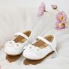 imageOtter MOMO ToddlerLittle Girls Mary Jane Ballerina Flats Size 13 Shoes Slipon School Party Dress ShoesDf14white