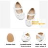 imageOtter MOMO ToddlerLittle Girls Mary Jane Ballerina Flats Size 13 Shoes Slipon School Party Dress ShoesDf14white