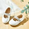 imageOtter MOMO ToddlerLittle Girls Mary Jane Ballerina Flats Size 13 Shoes Slipon School Party Dress ShoesDf15white