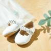 imageOtter MOMO ToddlerLittle Girls Mary Jane Ballerina Flats Size 13 Shoes Slipon School Party Dress ShoesDf15white