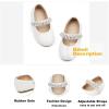 imageOtter MOMO ToddlerLittle Girls Mary Jane Ballerina Flats Size 13 Shoes Slipon School Party Dress ShoesDf15white