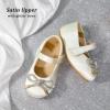 imageOtter MOMO ToddlerLittle Girls Mary Jane Ballerina Flats Size 13 Shoes Slipon School Party Dress ShoesDf17white