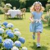 imageOtter MOMO ToddlerLittle Girls Mary Jane Ballerina Flats Size 13 Shoes Slipon School Party Dress ShoesDf18blue