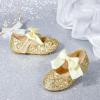 imageOtter MOMO ToddlerLittle Girls Mary Jane Ballerina Flats Size 13 Shoes Slipon School Party Dress ShoesDf18gold