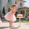 imageOtter MOMO ToddlerLittle Girls Mary Jane Ballerina Flats Size 13 Shoes Slipon School Party Dress ShoesDf18silver