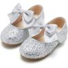 imageOtter MOMO ToddlerLittle Girls Mary Jane Ballerina Flats Size 13 Shoes Slipon School Party Dress ShoesDf18silver