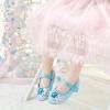 imageOtter MOMO ToddlerLittle Girls Mary Jane Ballerina Flats Size 13 Shoes Slipon School Party Dress ShoesDf31blue