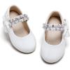 imageOtter MOMO ToddlerLittle Girls Mary Jane Ballerina Flats Size 13 Shoes Slipon School Party Dress ShoesDf12white