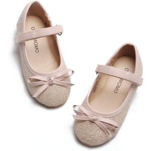 imageOtter MOMO ToddlerLittle Girls Mary Jane Ballerina Flats Size 13 Shoes Slipon School Party Dress ShoesD708pink