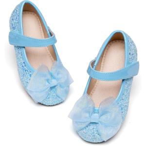 imageOtter MOMO ToddlerLittle Girls Mary Jane Ballerina Flats Size 13 Shoes Slipon School Party Dress ShoesD716blue