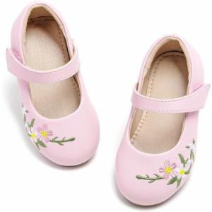 imageOtter MOMO ToddlerLittle Girls Mary Jane Ballerina Flats Size 13 Shoes Slipon School Party Dress ShoesDf11pink