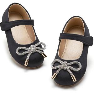 imageOtter MOMO ToddlerLittle Girls Mary Jane Ballerina Flats Size 13 Shoes Slipon School Party Dress ShoesDf17black