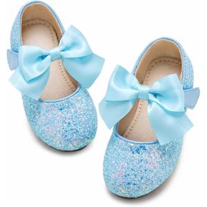 imageOtter MOMO ToddlerLittle Girls Mary Jane Ballerina Flats Size 13 Shoes Slipon School Party Dress ShoesDf18blue