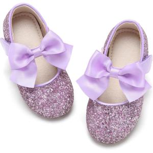 imageOtter MOMO ToddlerLittle Girls Mary Jane Ballerina Flats Size 13 Shoes Slipon School Party Dress ShoesDf18purple