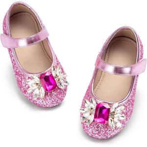 imageOtter MOMO ToddlerLittle Girls Mary Jane Ballerina Flats Size 13 Shoes Slipon School Party Dress ShoesDf31pink