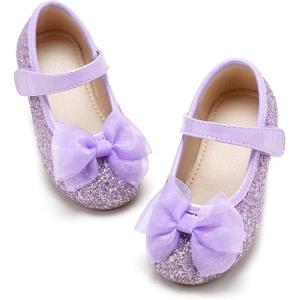 imageOtter MOMO ToddlerLittle Girls Mary Jane Ballerina Flats Size 13 Shoes Slipon School Party Dress ShoesDf716purple