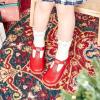 imageOtter MOMO ToddlerLittle Girls Mary Jane Slipon School Uniform Party Dress ShoesD730red