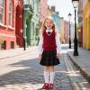 imageOtter MOMO ToddlerLittle Girls Mary Jane Slipon School Uniform Party Dress ShoesD757red