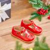 imageOtter MOMO ToddlerLittle Girls Mary Jane Slipon School Uniform Party Dress ShoesD757red