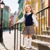 imageOtter MOMO ToddlerLittle Girls Mary Jane Slipon School Uniform Party Dress ShoesD757white
