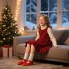 imageOtter MOMO ToddlerLittle Girls Mary Jane Slipon School Uniform Party Dress ShoesD758red