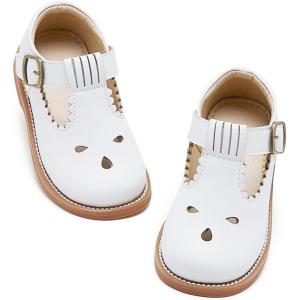 imageOtter MOMO ToddlerLittle Girls Mary Jane Slipon School Uniform Party Dress ShoesD757white