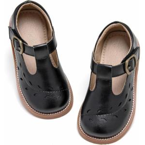 imageOtter MOMO ToddlerLittle Girls Mary Jane Slipon School Uniform Party Dress ShoesD758black