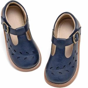 imageOtter MOMO ToddlerLittle Girls Mary Jane Slipon School Uniform Party Dress ShoesD758navy Blue