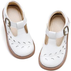 imageOtter MOMO ToddlerLittle Girls Mary Jane Slipon School Uniform Party Dress ShoesD758white