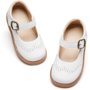 imageOtter MOMO ToddlerLittle Girls Mary Jane Slipon School Uniform Party Dress ShoesD762white