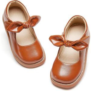 imageOtter MOMO ToddlerLittle Girls Mary Jane Slipon School Uniform Party Dress ShoesD763brown
