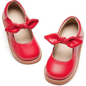 imageOtter MOMO ToddlerLittle Girls Mary Jane Slipon School Uniform Party Dress ShoesD763red
