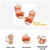 imageOtter MOMO Girls Open Toe Princess Flat Sandals with Comfort Sole Summer SandalsD721brown