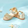 imageOtter MOMO Girls Open Toe Princess Flat Sandals with Comfort Sole Summer SandalsD742 Gold