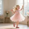 imageOtter MOMO Girls Open Toe Princess Flat Sandals with Comfort Sole Summer SandalsD742 Pink