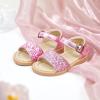 imageOtter MOMO Girls Open Toe Princess Flat Sandals with Comfort Sole Summer SandalsD742 Pink