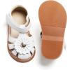 imageOtter MOMO Girls Open Toe Princess Flat Sandals with Comfort Sole Summer SandalsDs05 White
