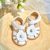 imageOtter MOMO Girls Open Toe Princess Flat Sandals with Comfort Sole Summer SandalsDs05 White