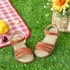 imageOtter MOMO Girls Open Toe Princess Flat Sandals with Comfort Sole Summer SandalsDt01 Brown