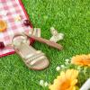 imageOtter MOMO Girls Open Toe Princess Flat Sandals with Comfort Sole Summer SandalsDt01 Gold