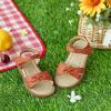 imageOtter MOMO Girls Open Toe Princess Flat Sandals with Comfort Sole Summer SandalsDt02 Brown