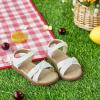 imageOtter MOMO Girls Open Toe Princess Flat Sandals with Comfort Sole Summer SandalsDt02 White