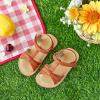 imageOtter MOMO Girls Open Toe Princess Flat Sandals with Comfort Sole Summer SandalsDt03 Brown