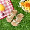 imageOtter MOMO Girls Open Toe Princess Flat Sandals with Comfort Sole Summer SandalsDt03 Gold